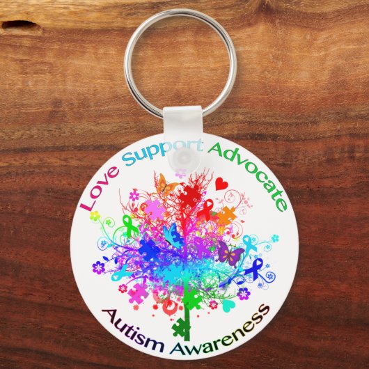Autism Tree in Spectrum Schlüsselanhänger (Vorderseite)