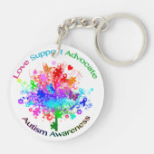 Autism Tree in Spectrum Schlüsselanhänger (Rückseite)