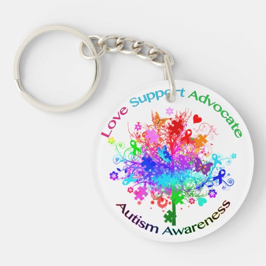 Autism Tree in Spectrum Schlüsselanhänger (Vorderseite)
