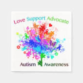 Autism Tree in Spectrum Serviette (Vorderseite)