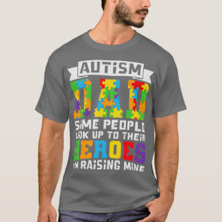Autism Vater Im Raise meiner Helden Funny Autism G T-Shirt