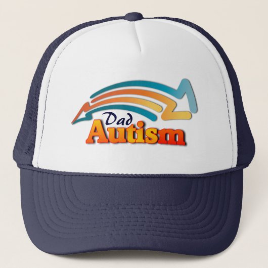 Autism Vater Trucker Hat Truckerkappe (Vorderseite)