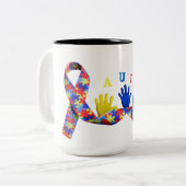 Autism Zweifarbige Tasse (Vorderseite Links)