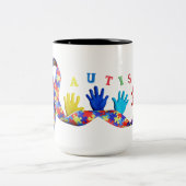 Autism Zweifarbige Tasse (Mittel)