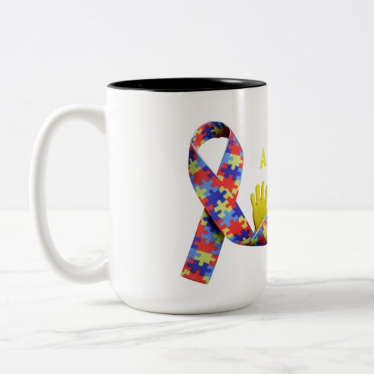 Autism Zweifarbige Tasse (Links)