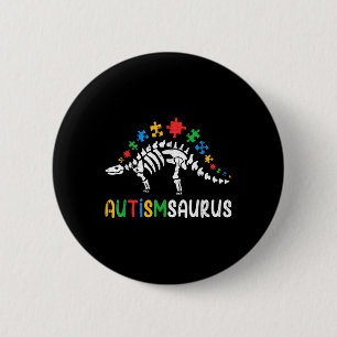 Autismsaurus Dinosaur Boys Kids Kleinkind Autismus Button