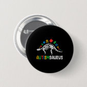Autismsaurus Dinosaur Boys Kids Kleinkind Autismus Button (Vorne & Hinten)