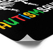 Autismsaurus Dinosaur Boys Kids Kleinkind Autismus Poster (Ecke)