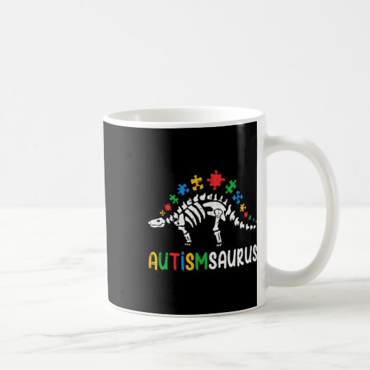 Autismsaurus Dinosaur Jungen Kinder Kleinkind Auti Kaffeetasse (Rechts)