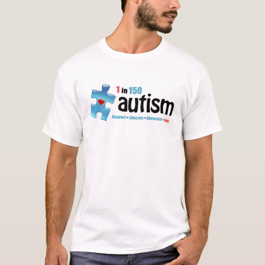 Autismus 1 in 150 (b1) T-Shirt (Vorderseite)