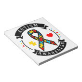 Autismus 5.5" x 6" Notepad - 40 Seiten Notizblock (angewinkelt)