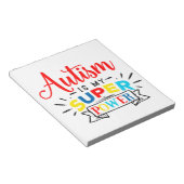 Autismus 5.5" x 6" Notepad - 40 Seiten Notizblock (angewinkelt)