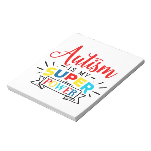 Autismus 5.5" x 6" Notepad - 40 Seiten Notizblock (Rotiert)