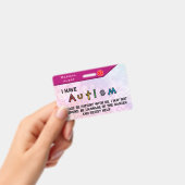 Autismus-Abzeichen rosa Ausweis (Handheld)