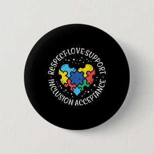 Autismus Achtung der Liebe Integration Akzeptanz B Button