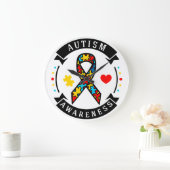 Autismus-Acryluhr Große Wanduhr (Zuhause)