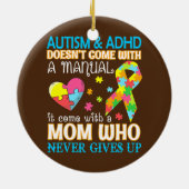 Autismus & Adhd kommt nicht mit manueller Hilfe Keramik Ornament (Hinten)