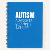 Autismus. Advokat. support.include Notebook&Journa Notizblock (Vorderseite)