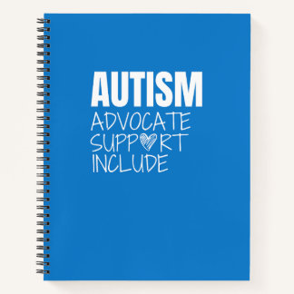 Autismus. Advokat. support.include Notebook&Journa Notizblock