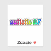 Autismus AF Rainbow Typografie Aufkleber (Blatt)