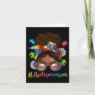 Autismus Afro Mama Curly Hair American African Aut Karte