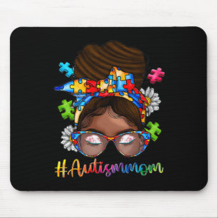 Autismus Afro Mama Curly Hair American African Aut Mousepad