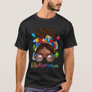 Autismus Afro Mama Curly Hair American African Aut T-Shirt