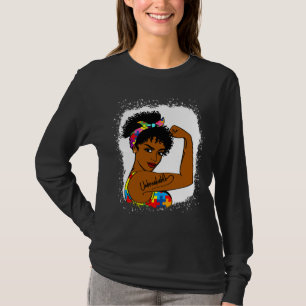 Autismus Afro Mama Unzerbrechliche Welt-Autismus-B T-Shirt