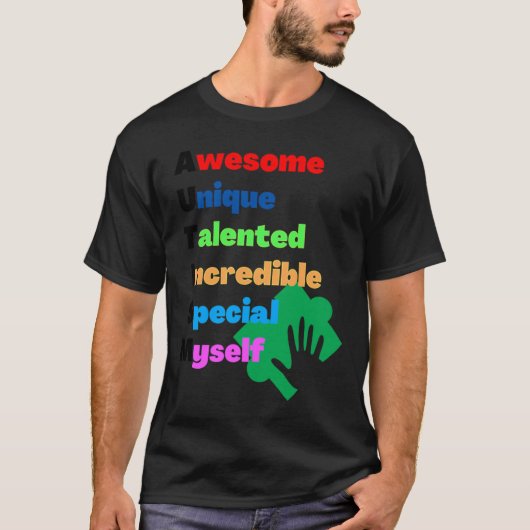 Autismus Akronym T-Shirt (Vorderseite)