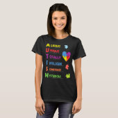 Autismus-Akronym und Puzzleteil T-Shirt (Vorne ganz)