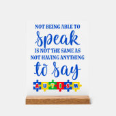 Autismus Akryllisches Zeichen Acrylschild (Vorderseite)