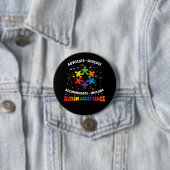 Autismus-Akzeptanz-Befürworter-Bildungs-Regenbogen Button (Beispiel)