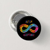 Autismus Akzeptanz Farbenfrohe Rainbow Infinity Sy Button (Vorne & Hinten)