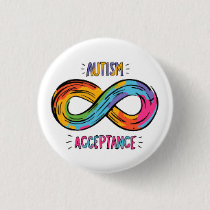 Autismus Akzeptanz Farbenfrohe Rainbow Infinity Sy Button