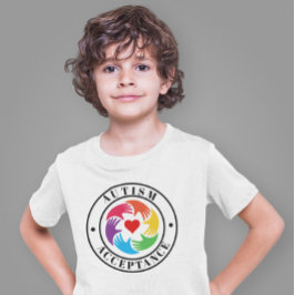 Autismus-Akzeptanz-Hände-und-Herz-Kreis T-Shirt
