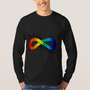Autismus Akzeptanz Rainbow Infinity Symbol T-Shirt