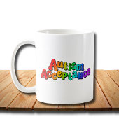 Autismus Akzeptanz Rainbow Typografie Kaffeetasse