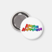 Autismus Akzeptanz Rainbow Typografie Magnet (Vorderseite/Rückseite)