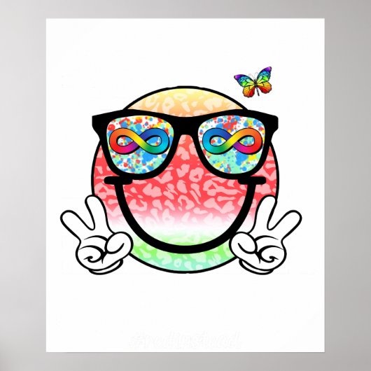 Autismus-Akzeptanz-Smiley (2 Poster (Vorne)