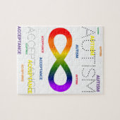 Autismus Akzeptanz unendlich Punkte Puzzle (Horizontal)