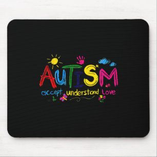 Autismus akzeptieren Liebe Autismus Bewusstsein Mousepad