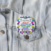 Autismus-Alarm Nicht-verbaler Pin-Button-Abzeichen Button (Beispiel)