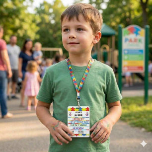 Autismus Alert Nonverbal Autistic Contact Abzeiche Ausweis