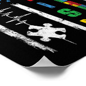 Autismus American Flag Puzzle Autismus Bewusstsein Poster (Ecke)