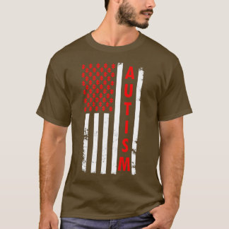 Autismus American Flag Shirt Autismus Sensibilisie