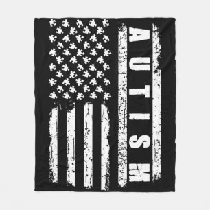 Autismus Amerikanische Flagge Autismus-Bewusstsei Fleecedecke