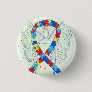 Autismus Angel Puzzle Sensibilisierungskampagne Bu Button