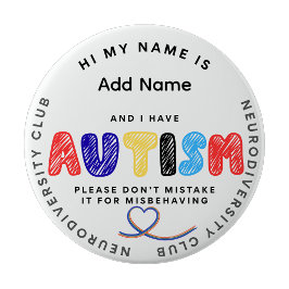 Autismus-Anstecker ID Neurodiversitätsclub Button