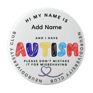 Autismus-Anstecker ID Neurodiversitätsclub Button