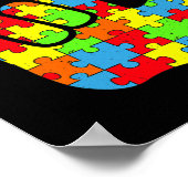 Autismus ASL Liebe Gebärdensprache Autismus Bewuss Poster (Ecke)